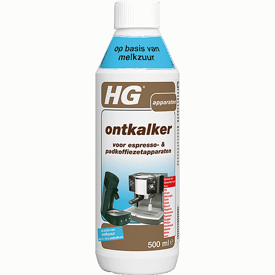 HG Entkalker für Espresso- und Pad-Kaffeemaschinen | Milchsäure